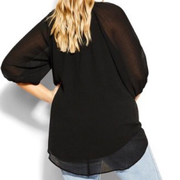 City chic black lace love top sz 18 NWT - Picture 2 of 10